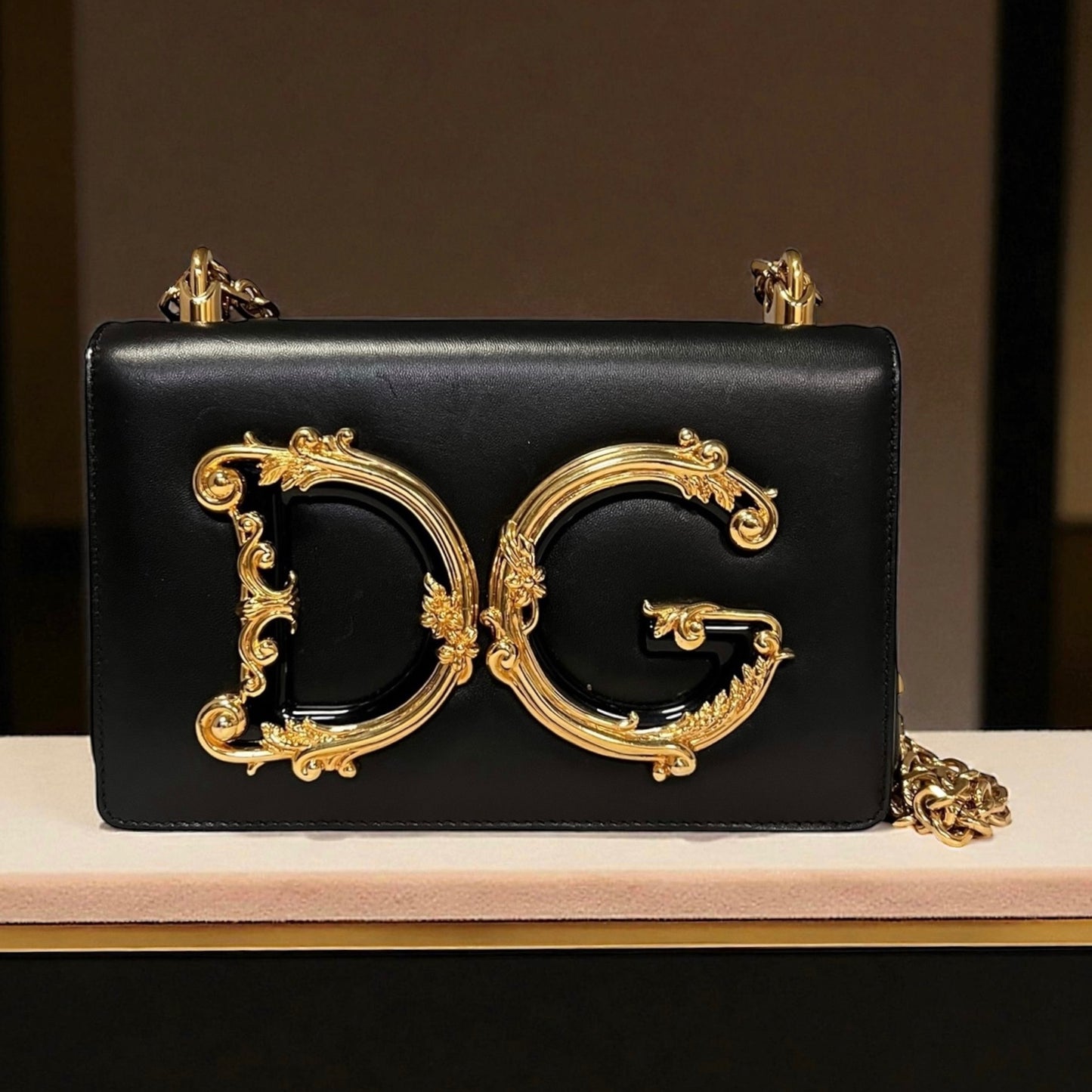 DOLCE & GABBANA D&G Girls Crossbody Shoulder Bag in Black