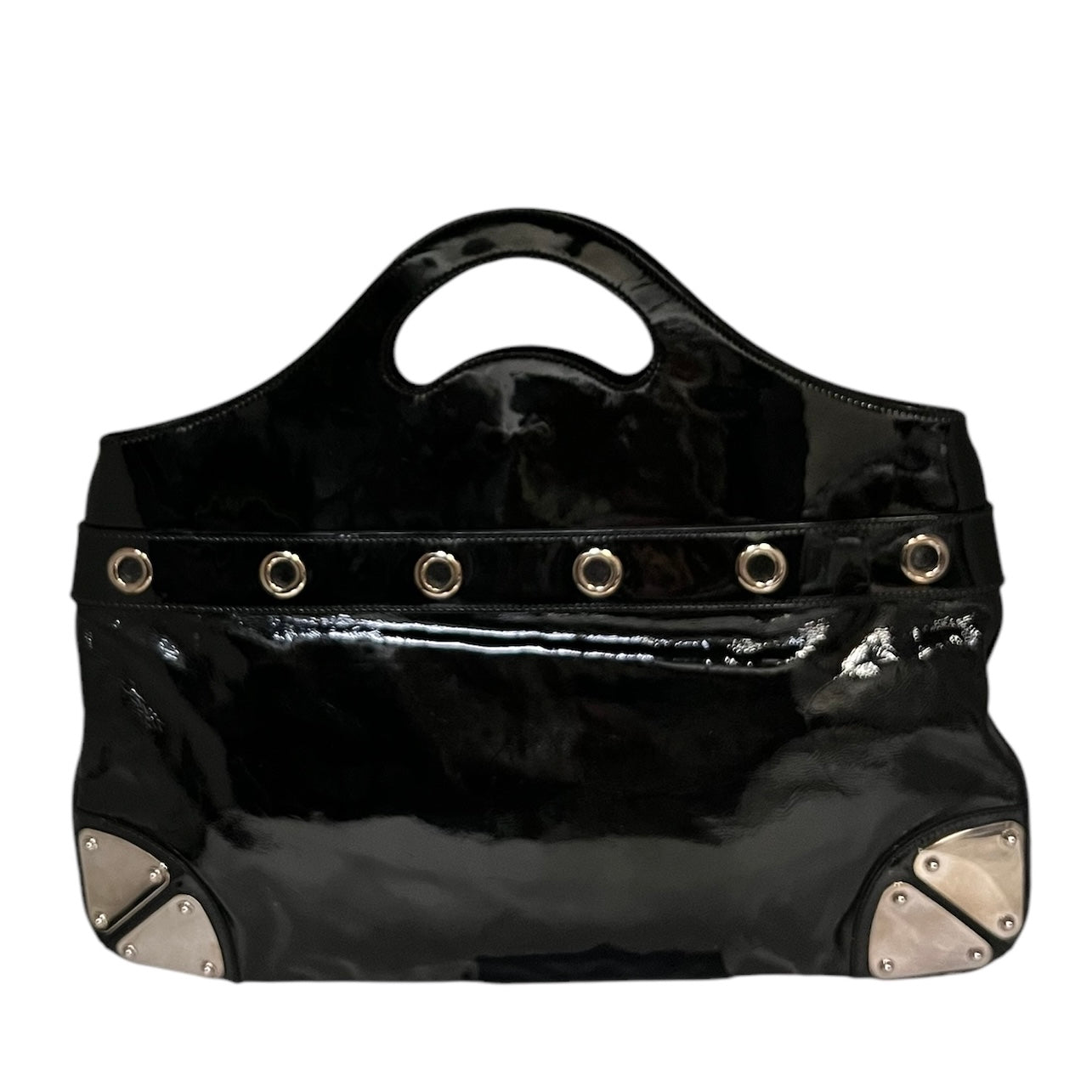 GUCCI Patent Romy Convertible Tote