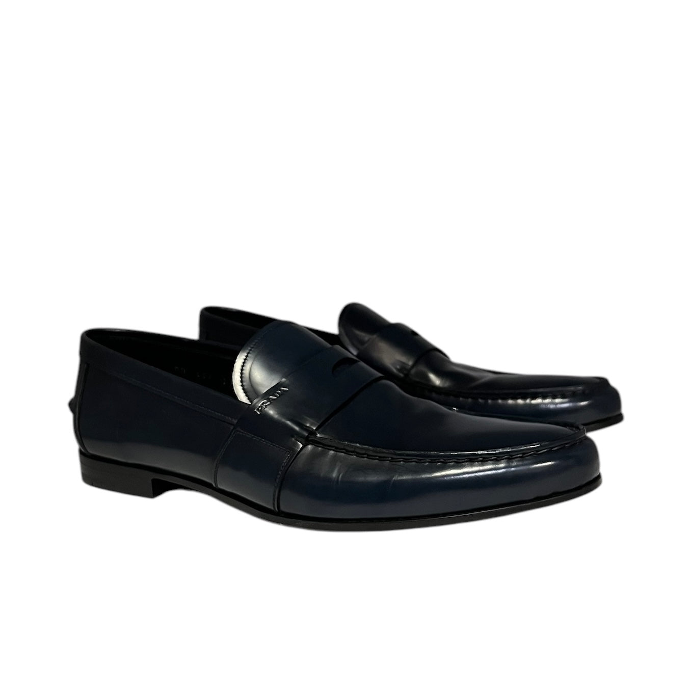PRADA High Polish Loafers in Blue | 10