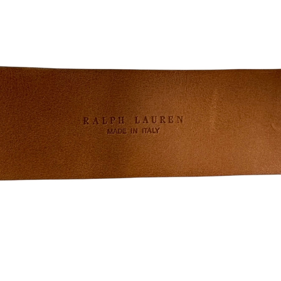 RALPH LAUREN Wide Alligator Belt in Gray | Size S