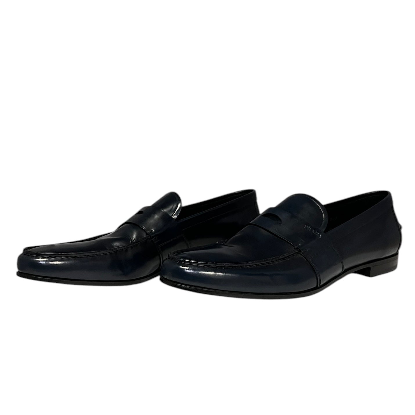 PRADA High Polish Loafers in Blue | 10