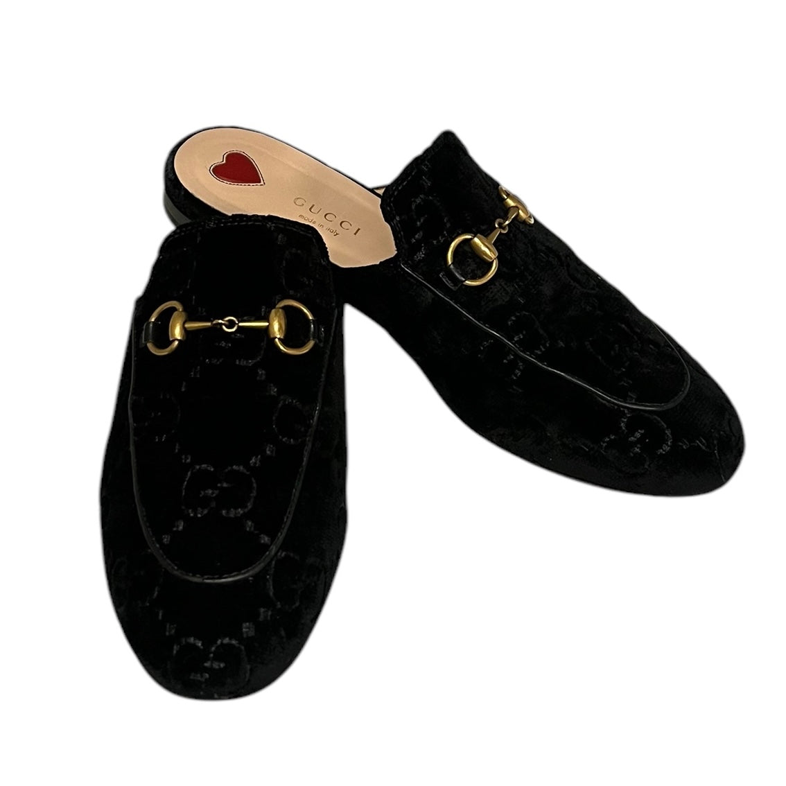 GUCCI Princetown GG Velvet Mules | Size 37.5