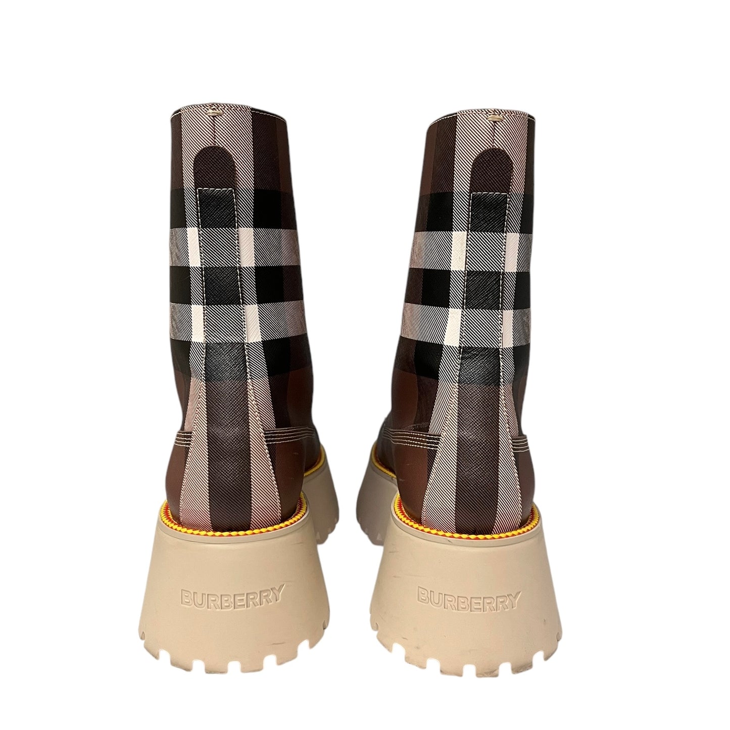 Burberry Women's Mason Vintage Check Platform Combat Boots | 40