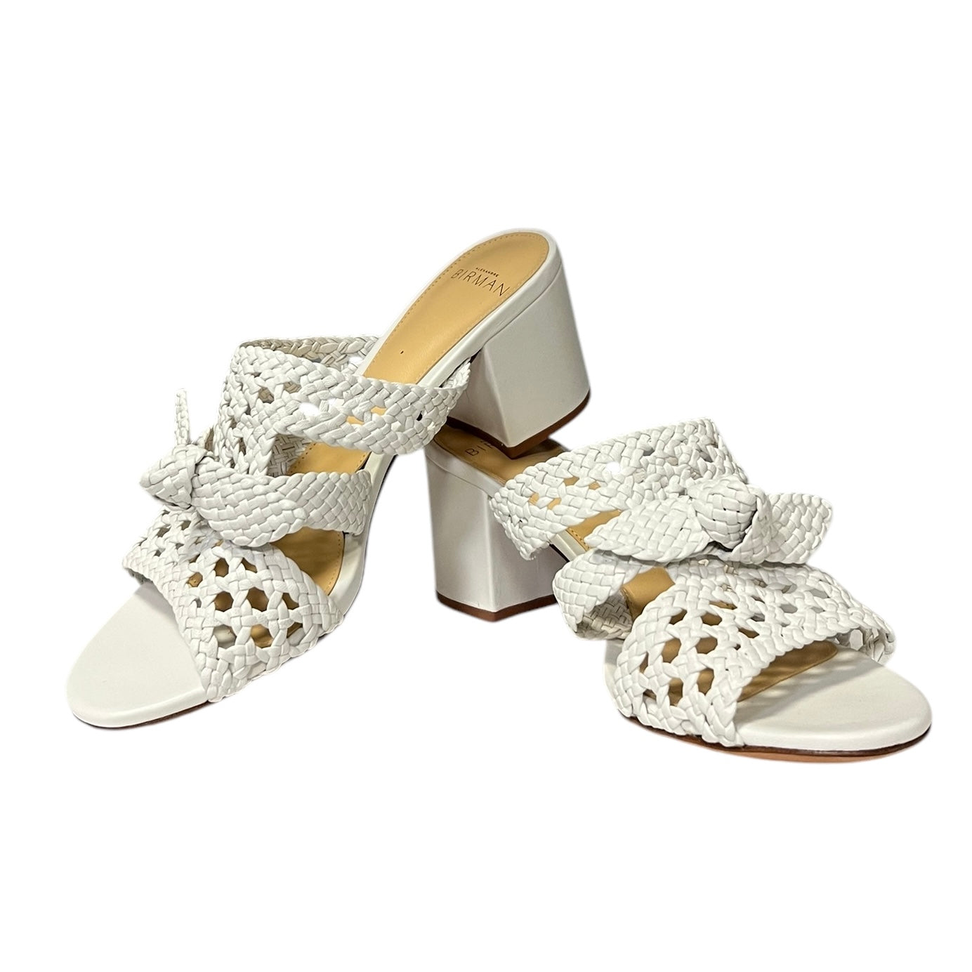 ALEXANDRE BIRMAN Clarita Braided Sandal White | Size 37.5