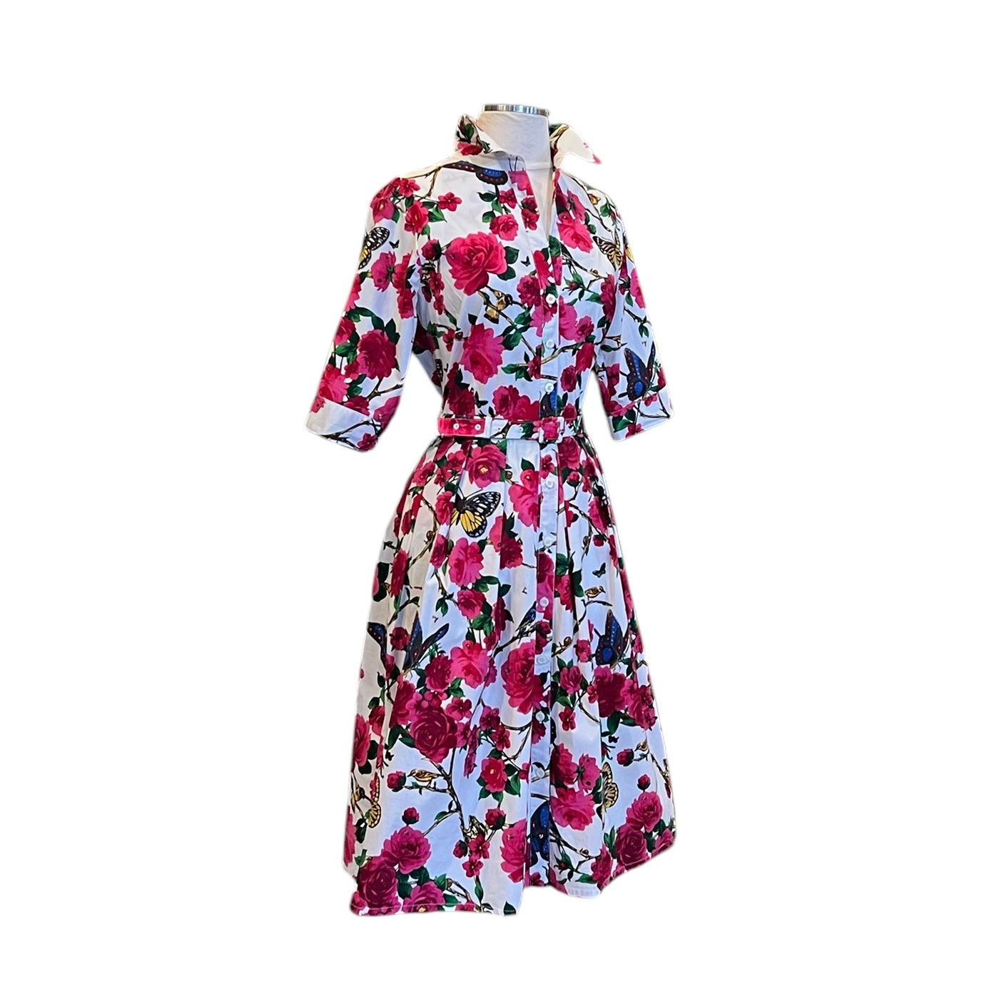 SAMANTHA SUNG Floral Butterfly Dress | Size 8
