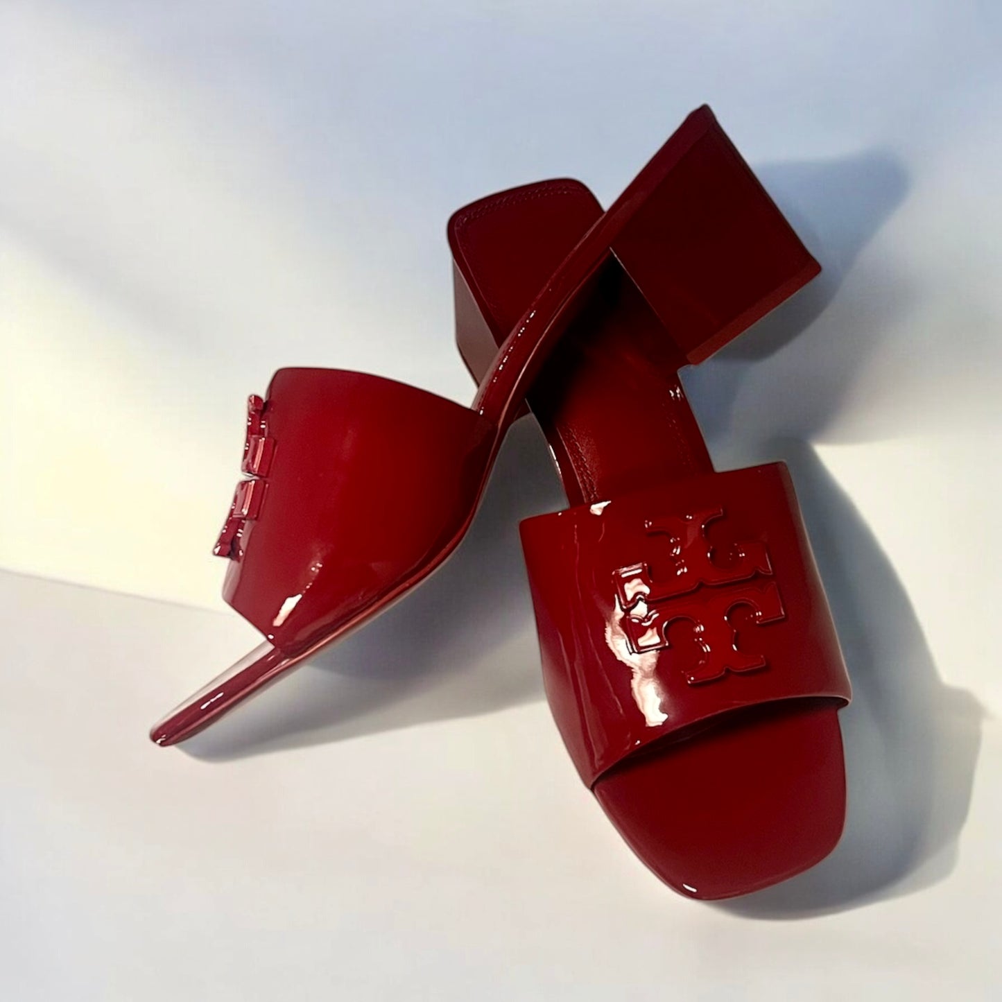 TORY BURCH Patent Eleanor Mules | 9.5