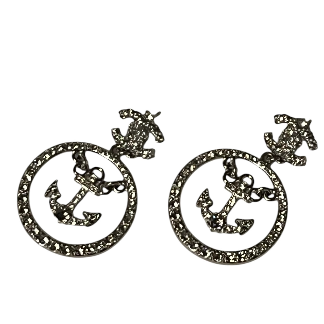 CHANEL Paris-Hamburg Strass Anchor Earrings
