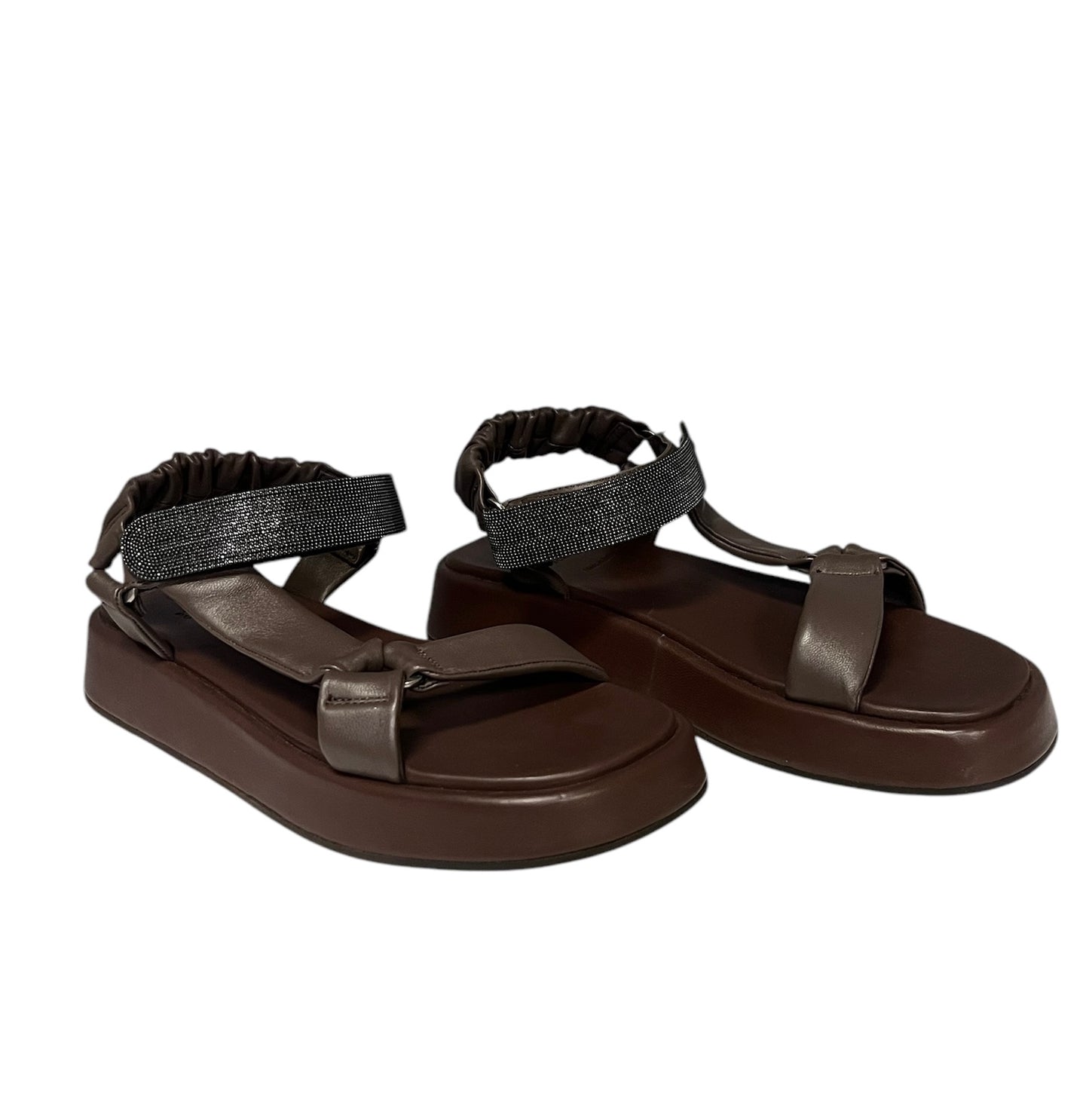 BRUNELLO CUCINELLI Monili Dad Sandals | Size 40