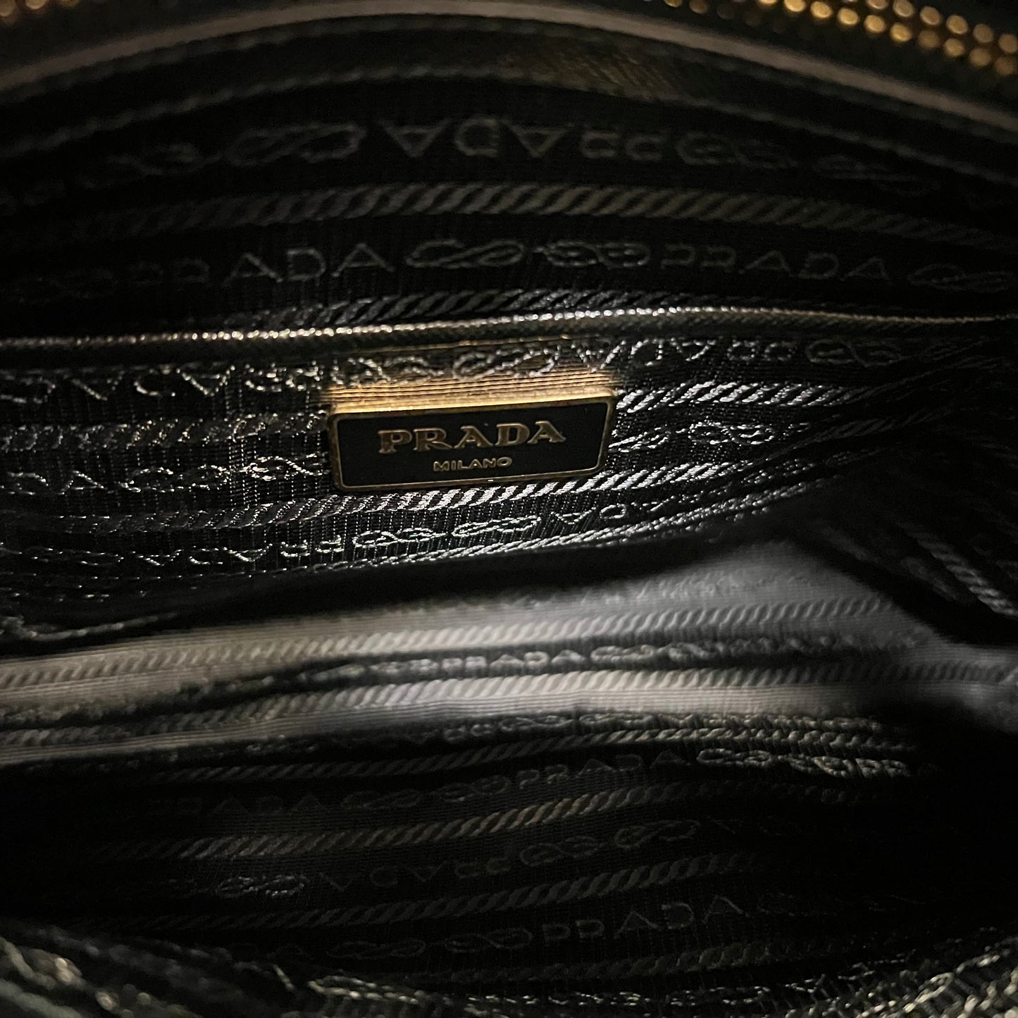 PRADA Medium Promendade Top Handle Shoulder Bag in Black