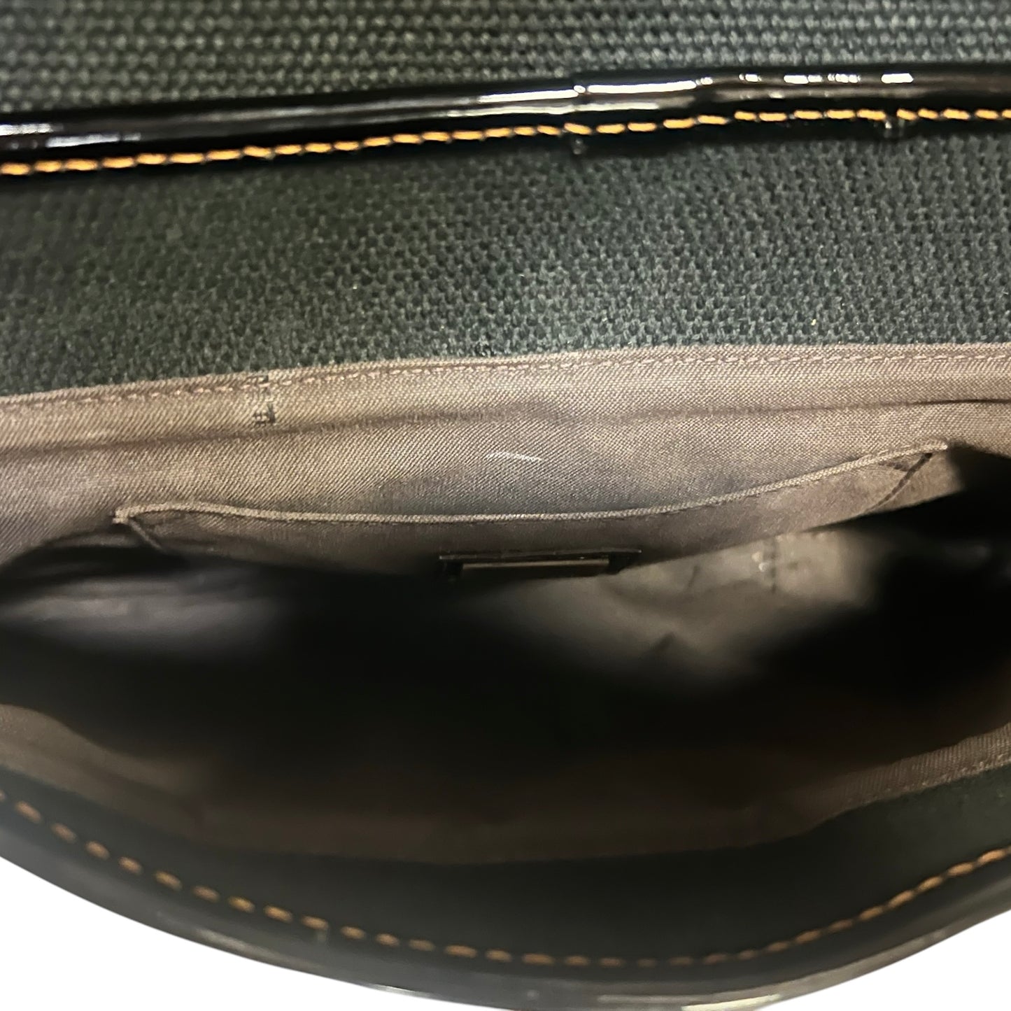 FENDI Toile & Patent Leather B Bag