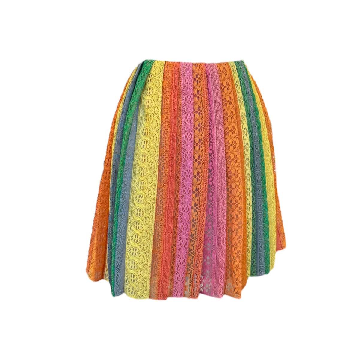 VALENTINO Lace Stripe Skirt | Size S