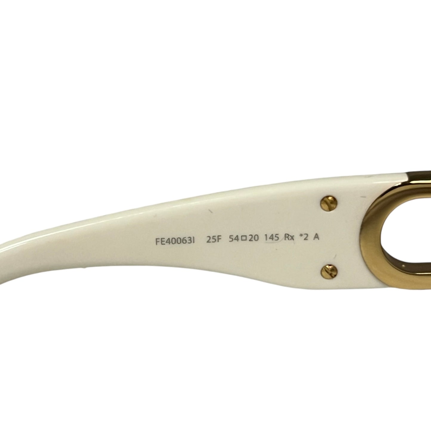 FENDI White O Lock Sunglasses