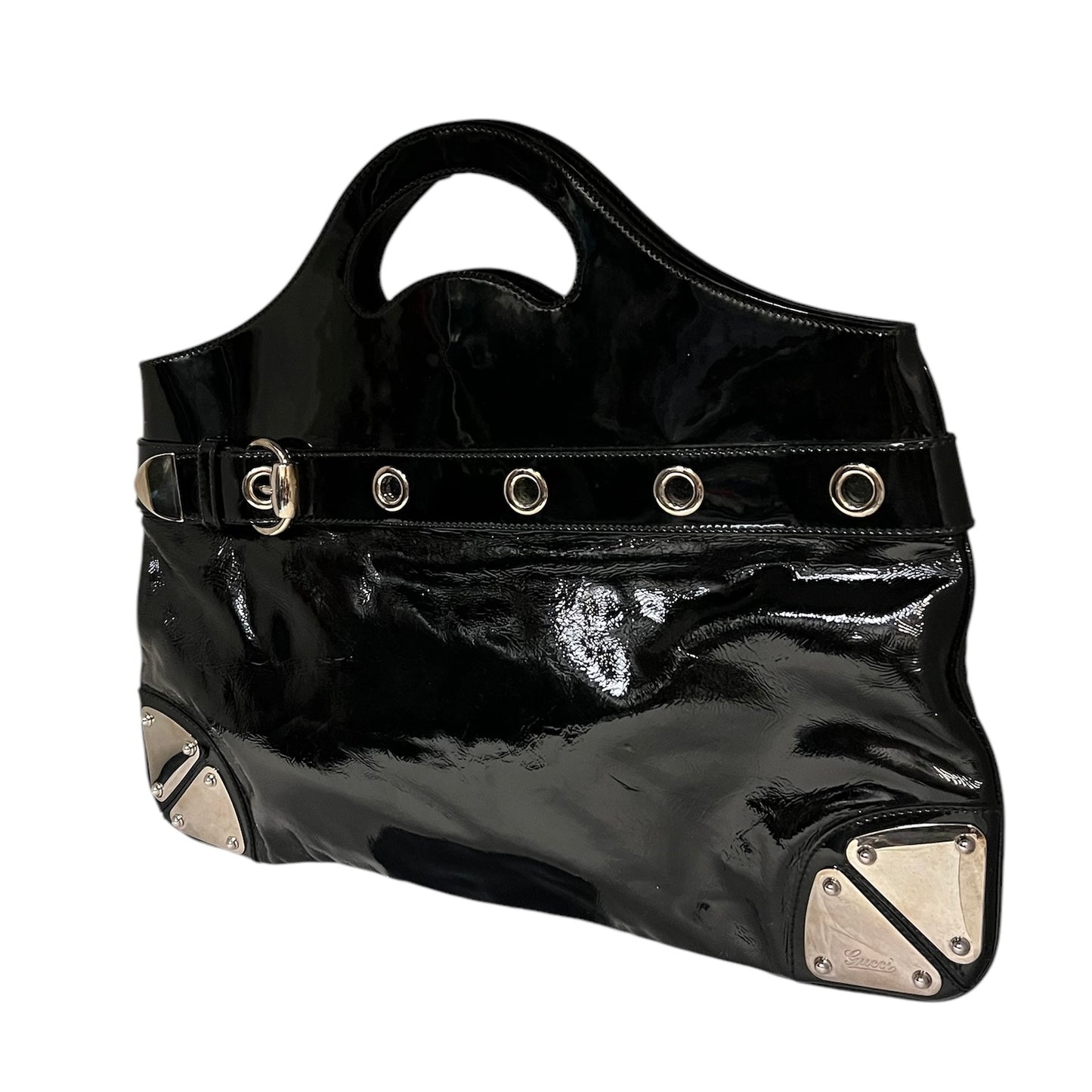 GUCCI Patent Romy Convertible Tote