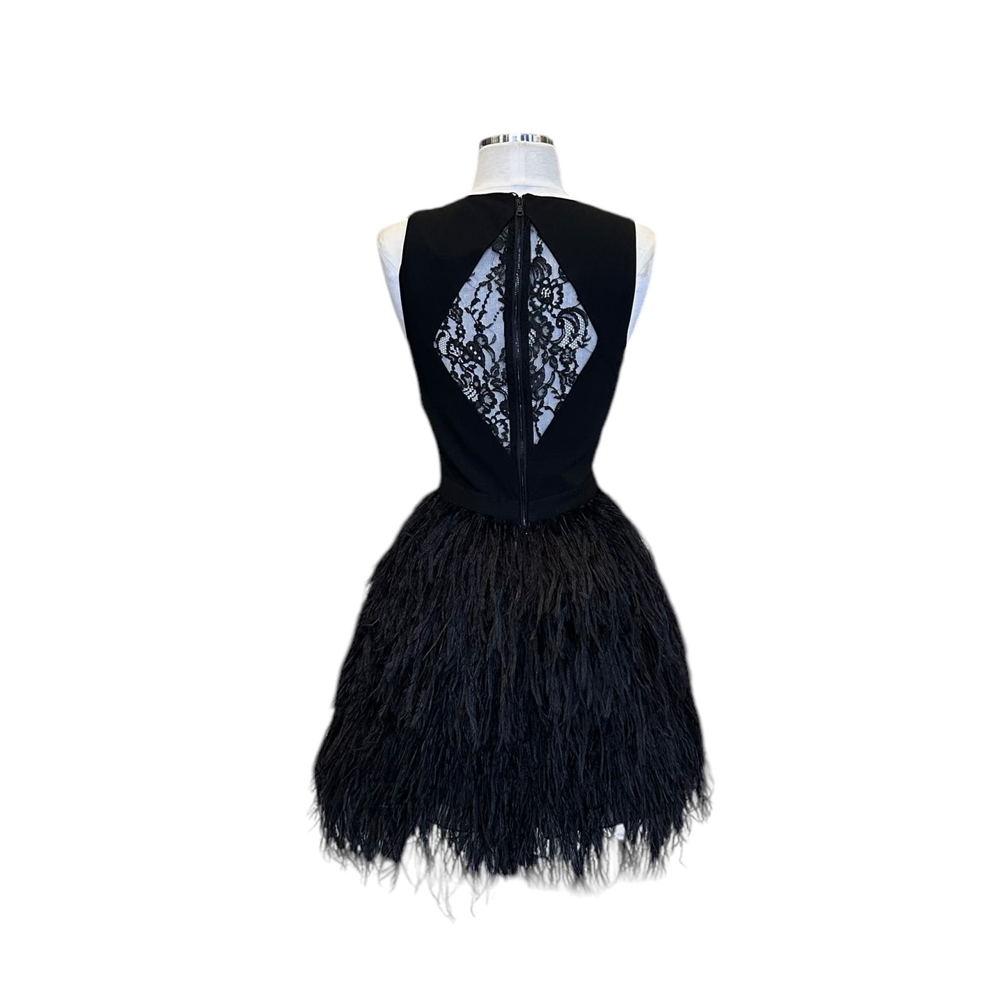 ALICE + OLIVIA Feather Cocktail Dress
