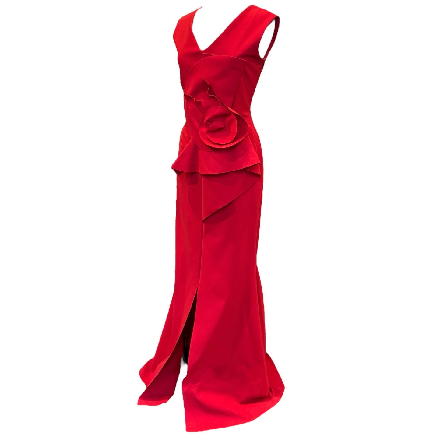 CHIARA BONI Sleeveless Ruffle Gown | Size 8