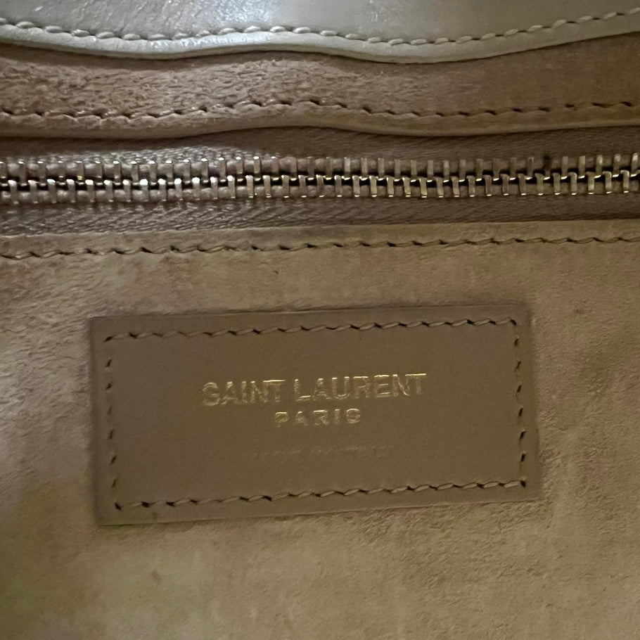 SAINT LAURENT LE 5 À 7 Shoulder Bag in Blanc Vintage