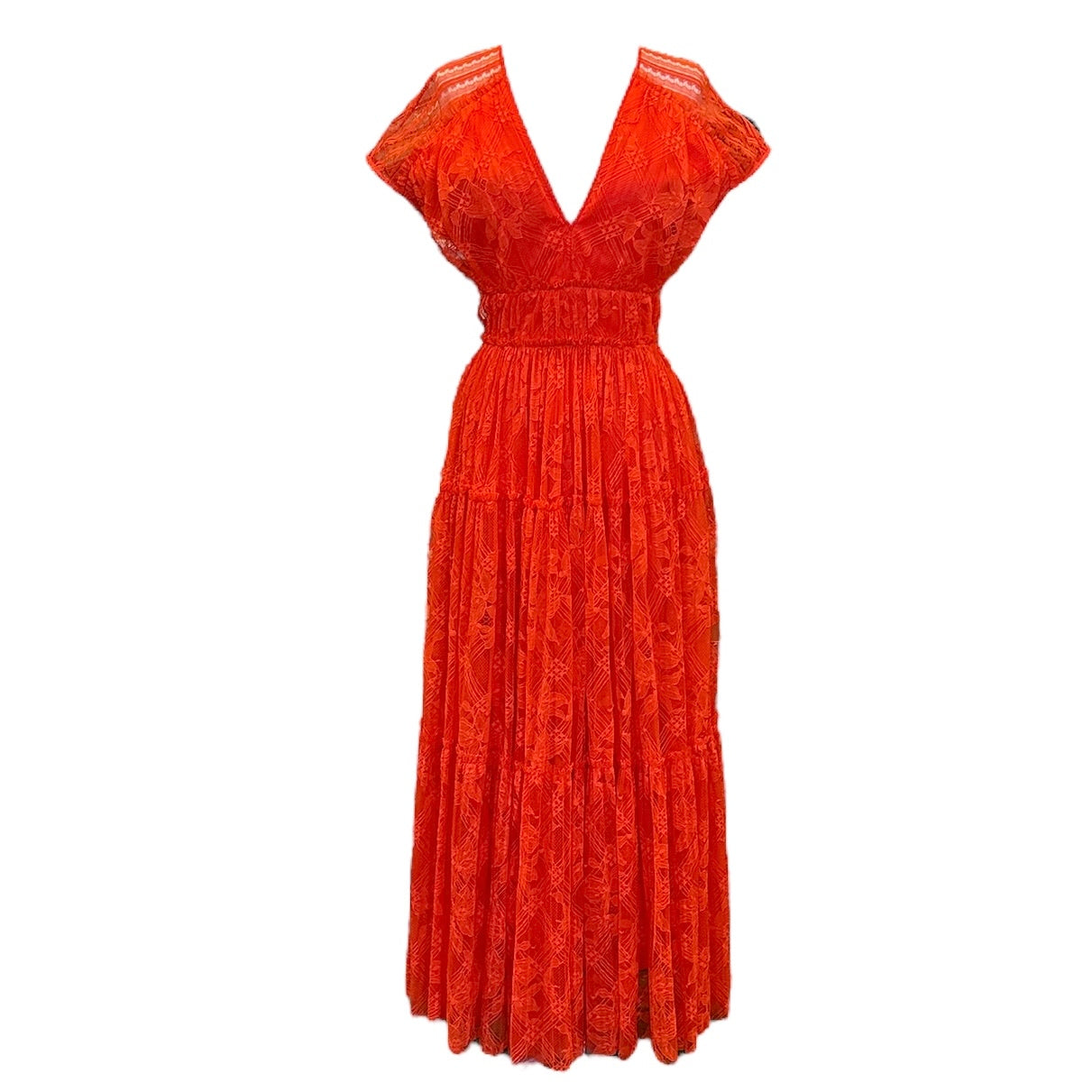LELA ROSE Ruched Lace Dress | Size 8