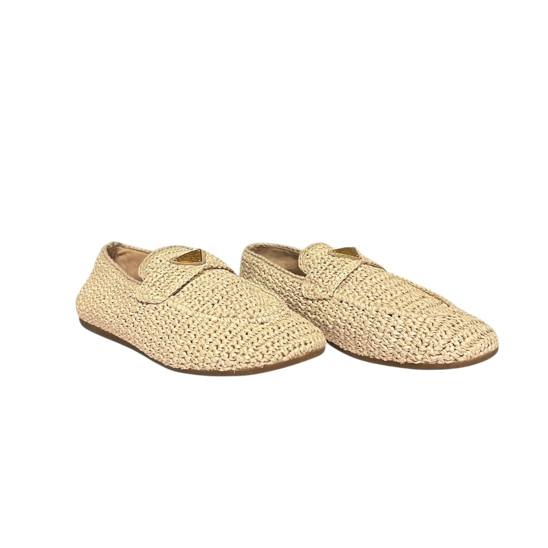 PRADA Raffia Crochet Loafer | 40