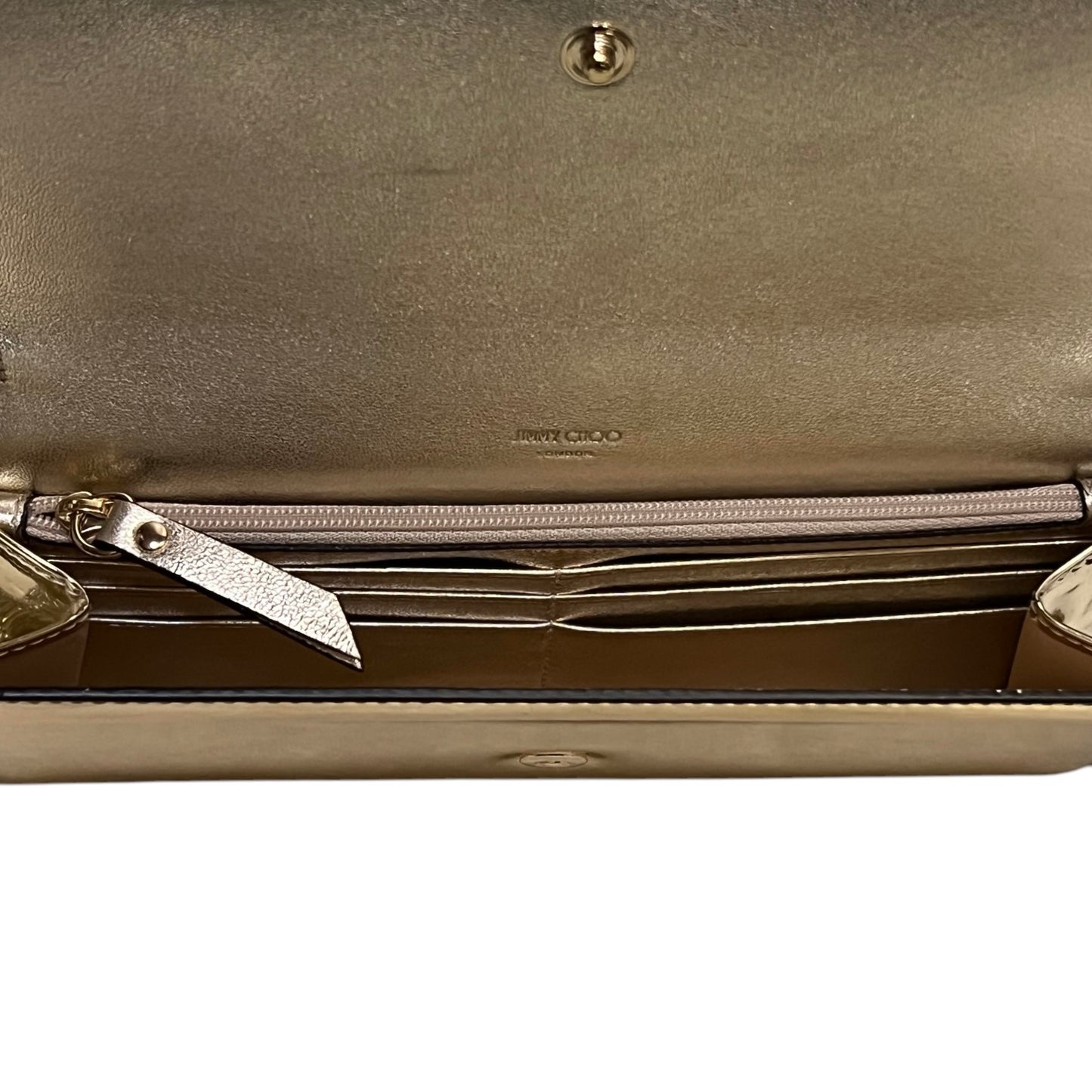 JIMMY CHOO Milla WOC Clutch Gold