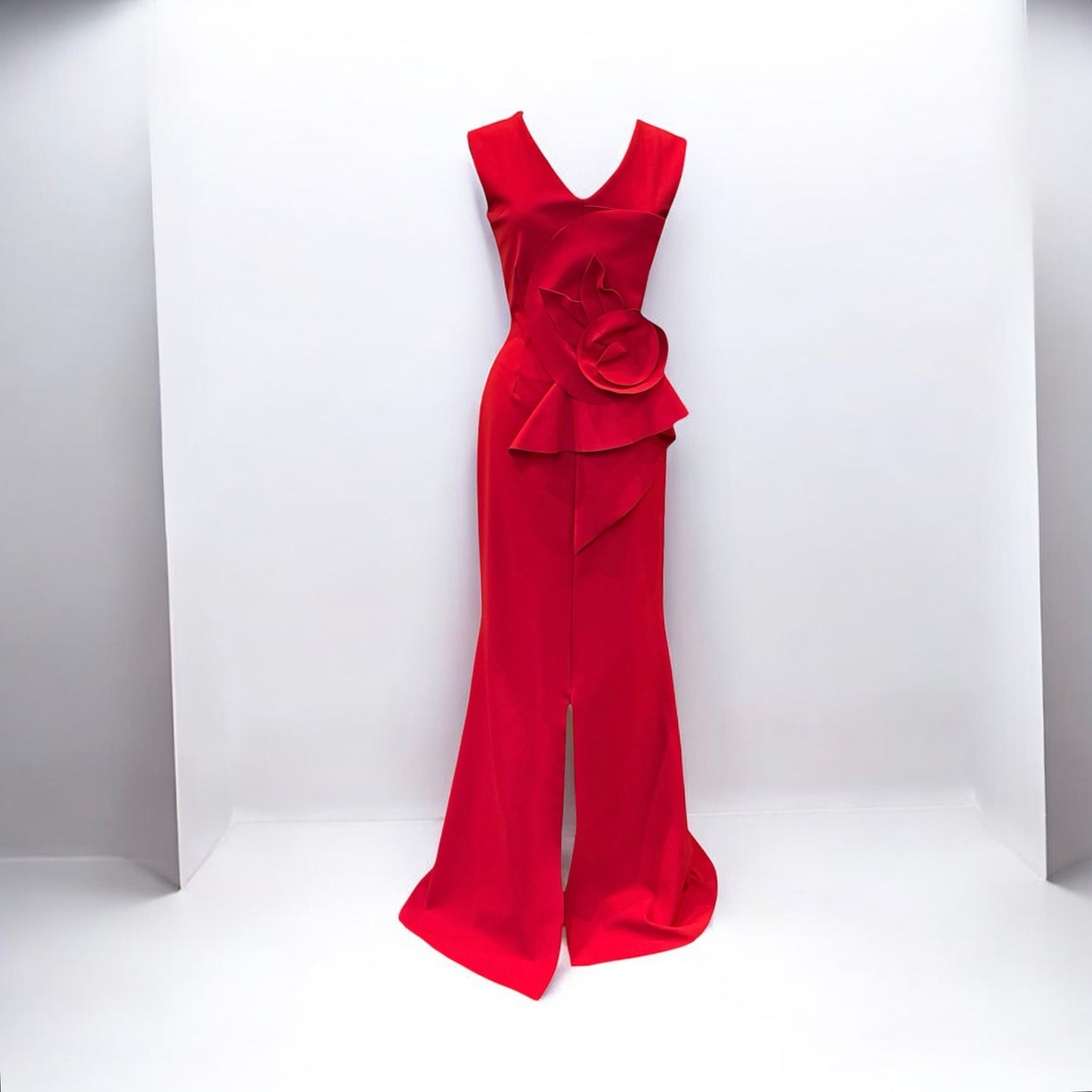 CHIARA BONI Sleeveless Ruffle Gown | Size 8