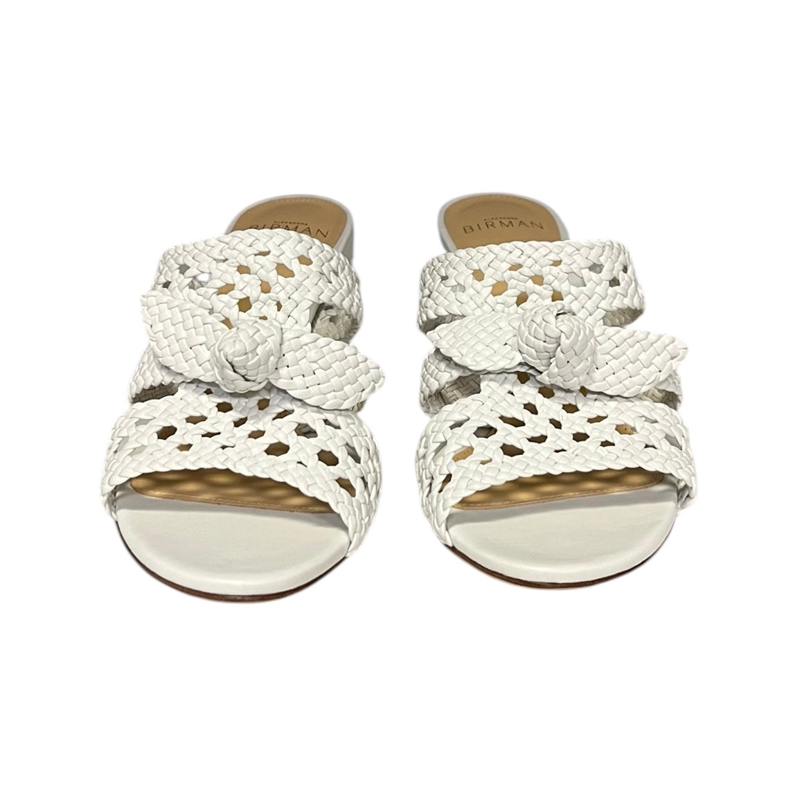 ALEXANDRE BIRMAN Clarita Braided Sandal White | Size 37.5