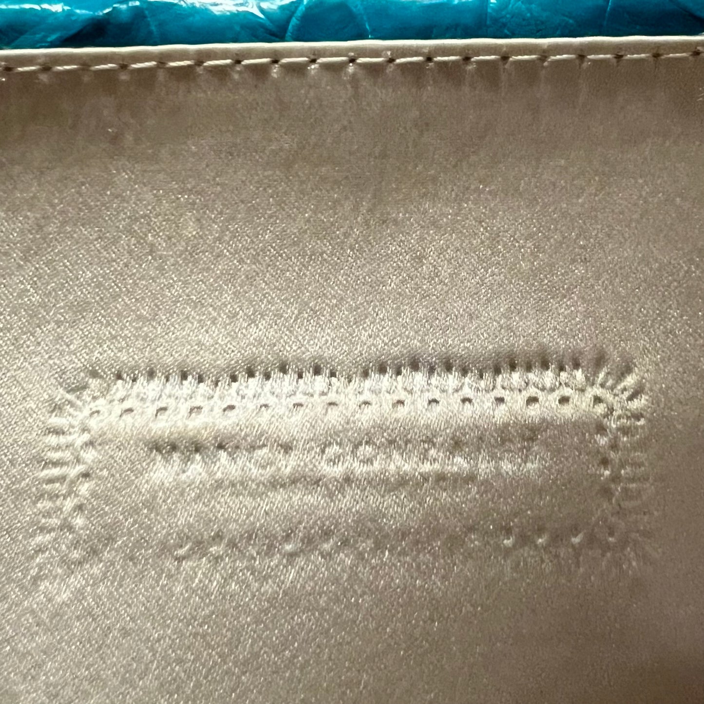NANCY GONZALEZ Crocodile Minaudiere in Turquoise