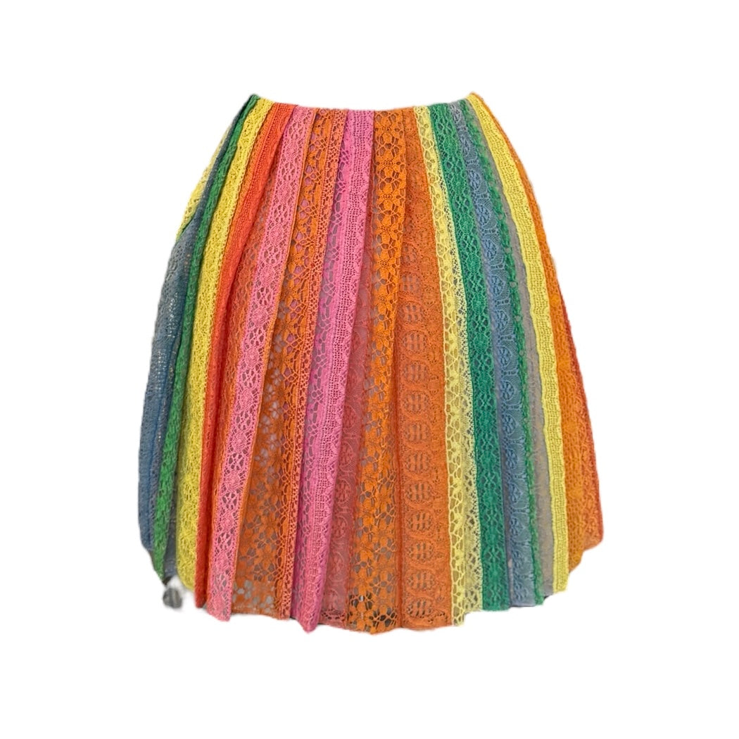 VALENTINO Lace Stripe Skirt | Size S