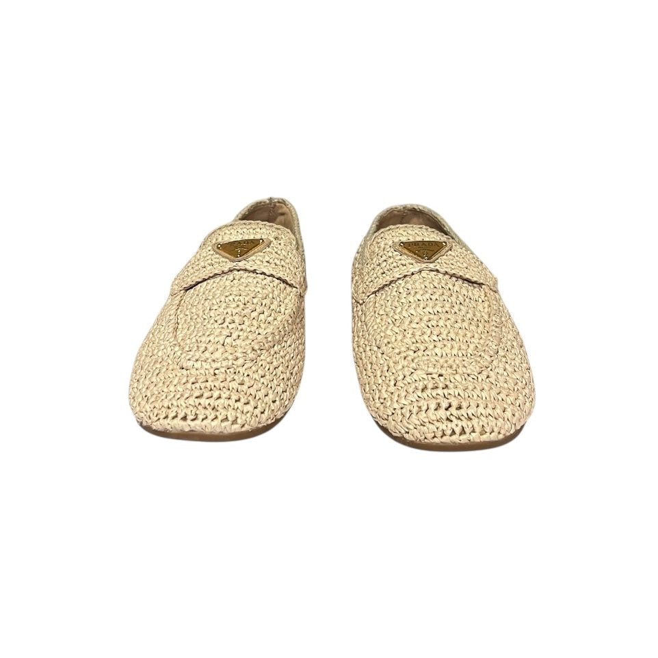 PRADA Raffia Crochet Loafer | 40
