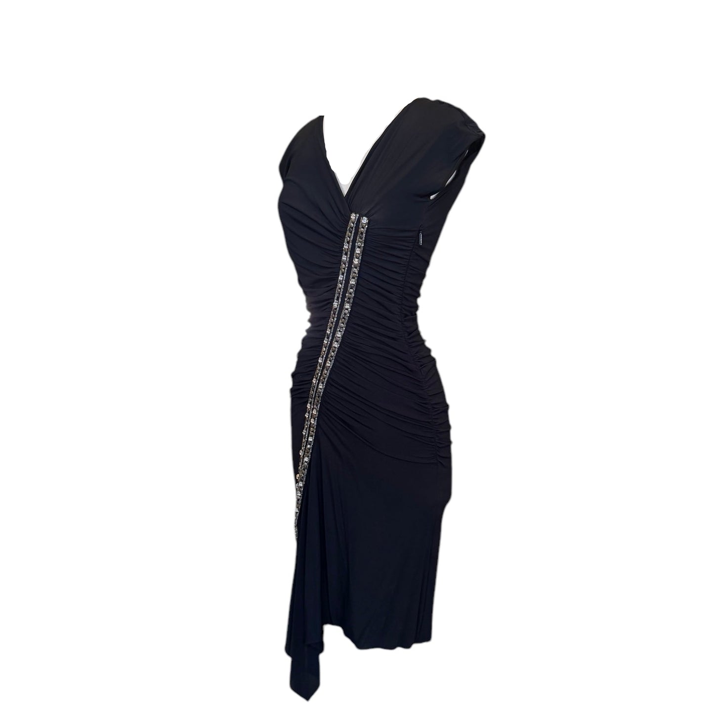 ROBERTO CAVALLI Crystal Embellished Jersey Dress | Size 38
