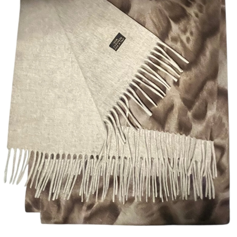 LORO PIANA Animal Two Tone Cashmere Stole