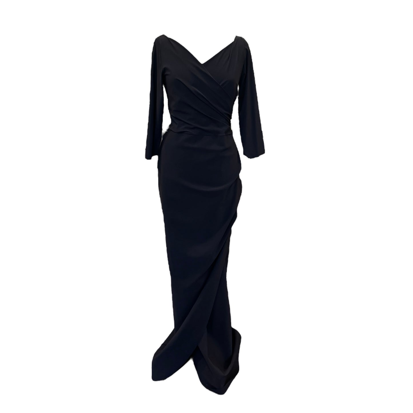 CHIARA BONI Long Sleeve Ruched Gown | Size 8