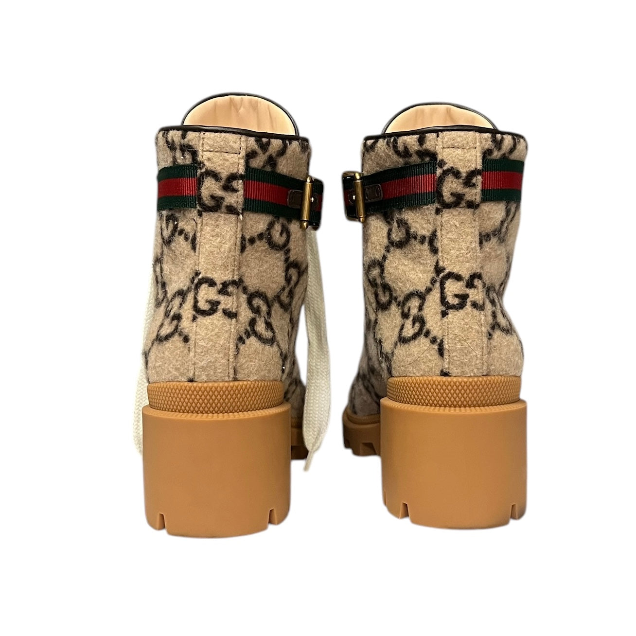 GUCCI GG Supreme Combat Boots + Wed Accent | Size 38