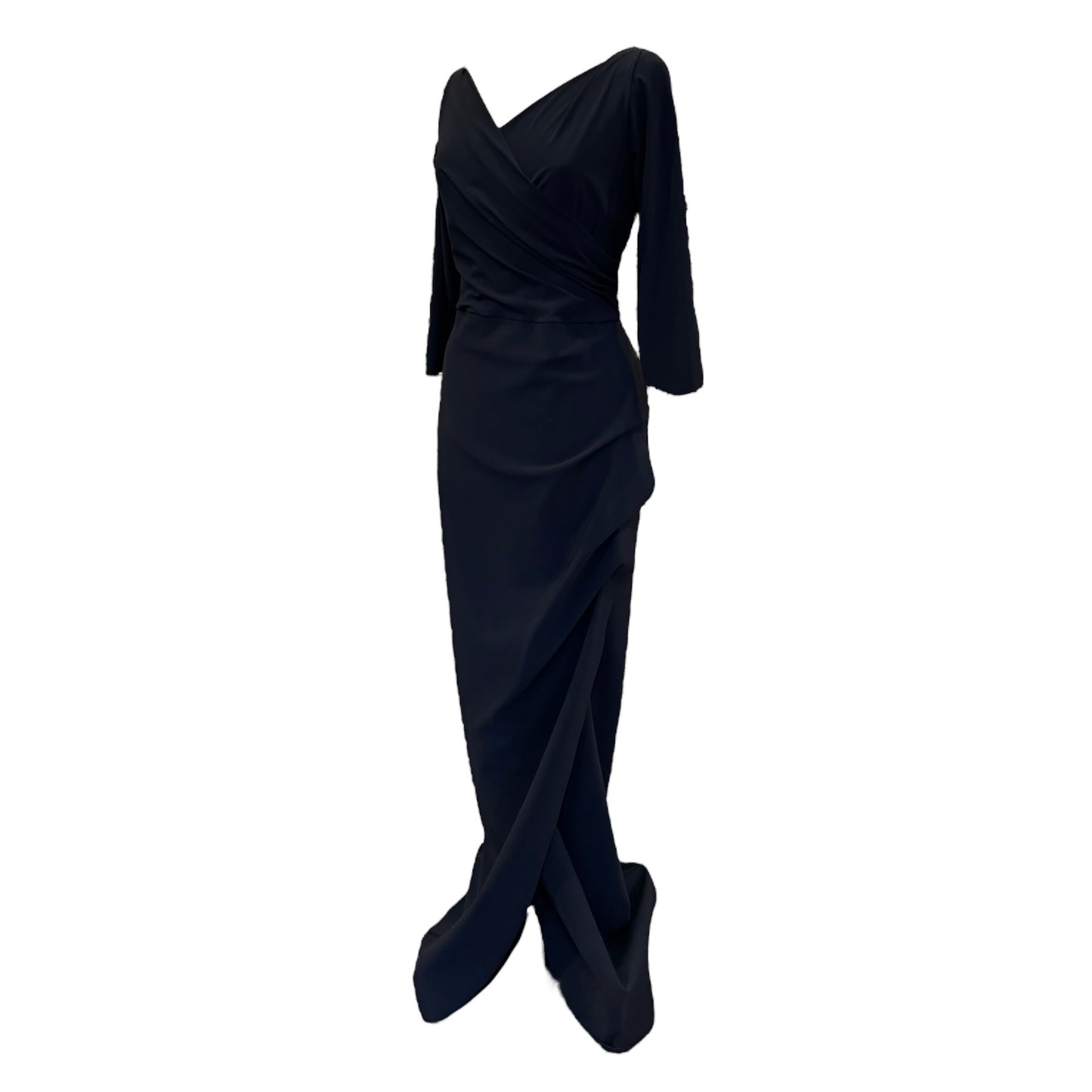 CHIARA BONI Long Sleeve Ruched Gown | Size 8