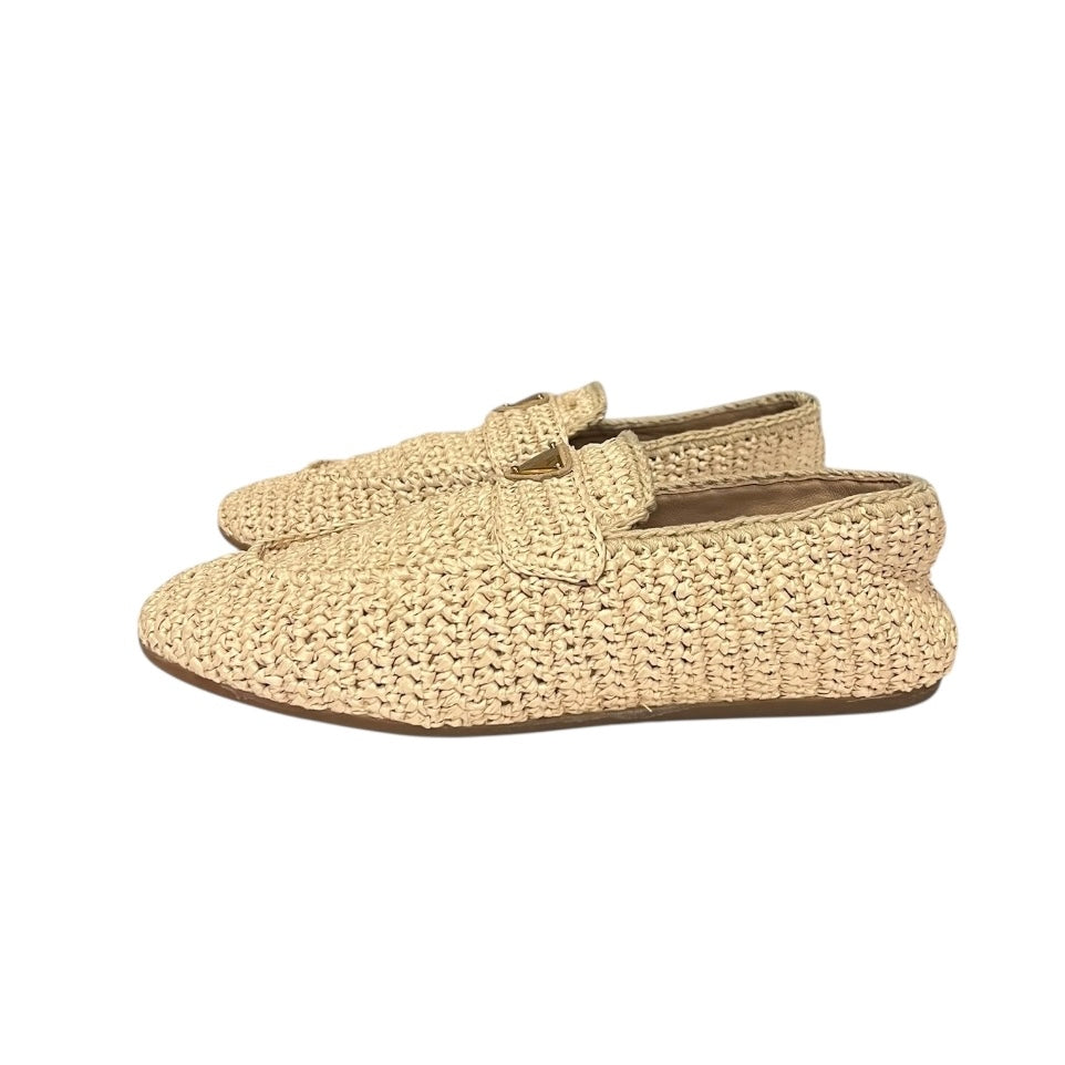 PRADA Raffia Crochet Loafer | 40