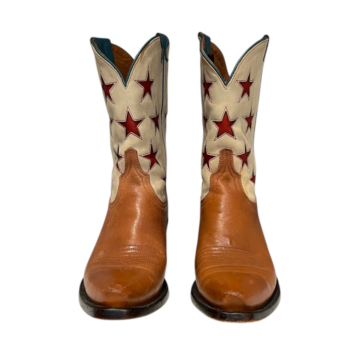 LUCCHESE Star Power Mid Calf Cowboy Boots | Size 7.5