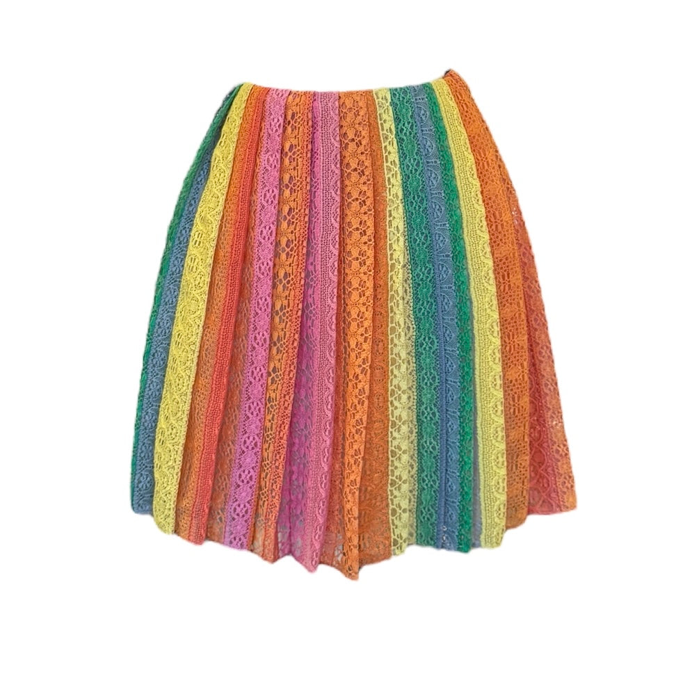 VALENTINO Lace Stripe Skirt | Size S