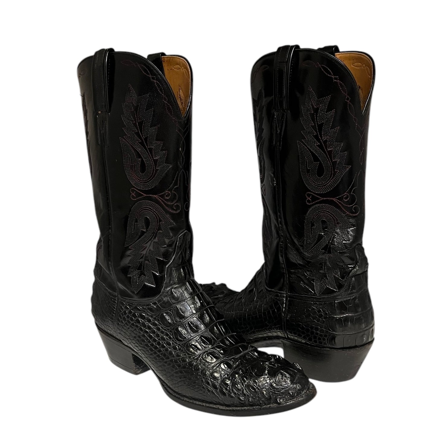 LUCCHESE Hornback Caiman Cowboy Boots | 9.5