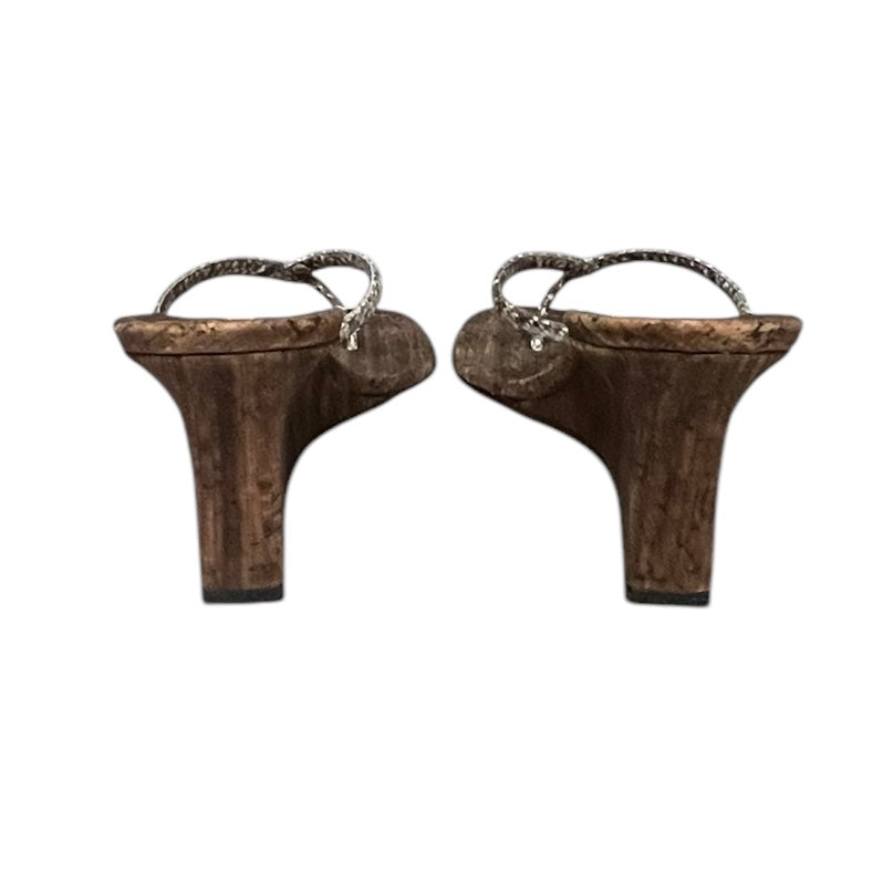 MANOLO BLAHNIK Snake + Cork Wedges | Size 40