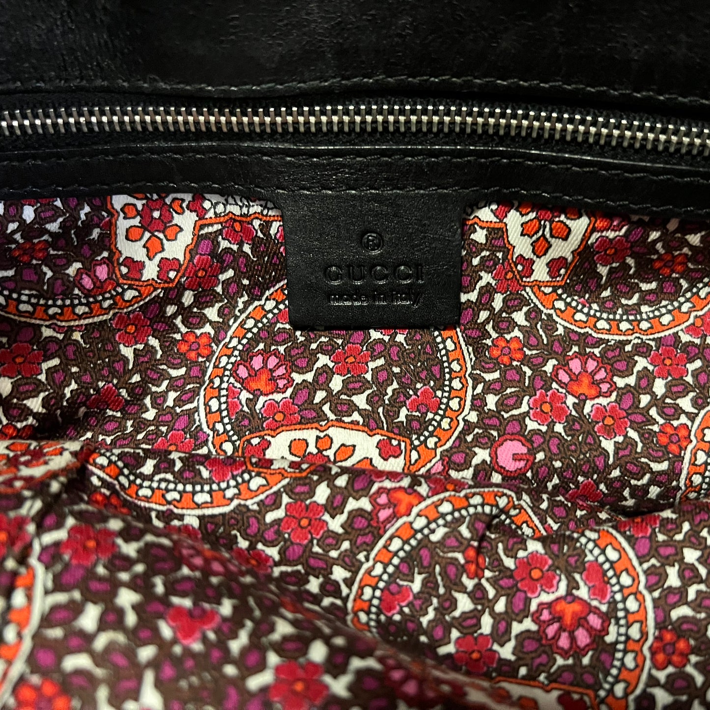 GUCCI Patent Romy Convertible Tote