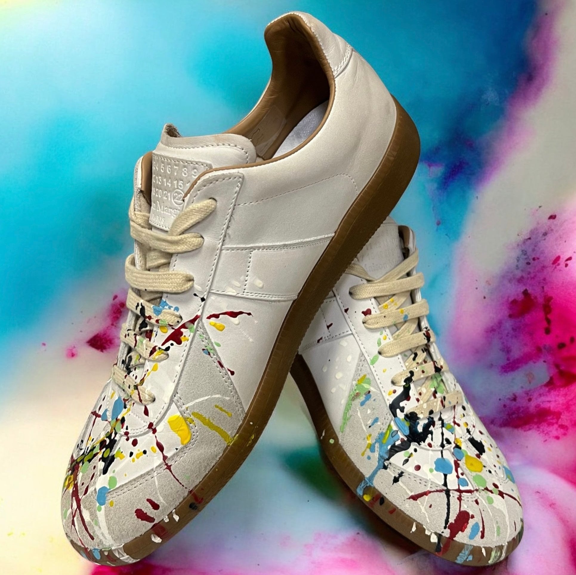 Margiela paint splatter shoes sale