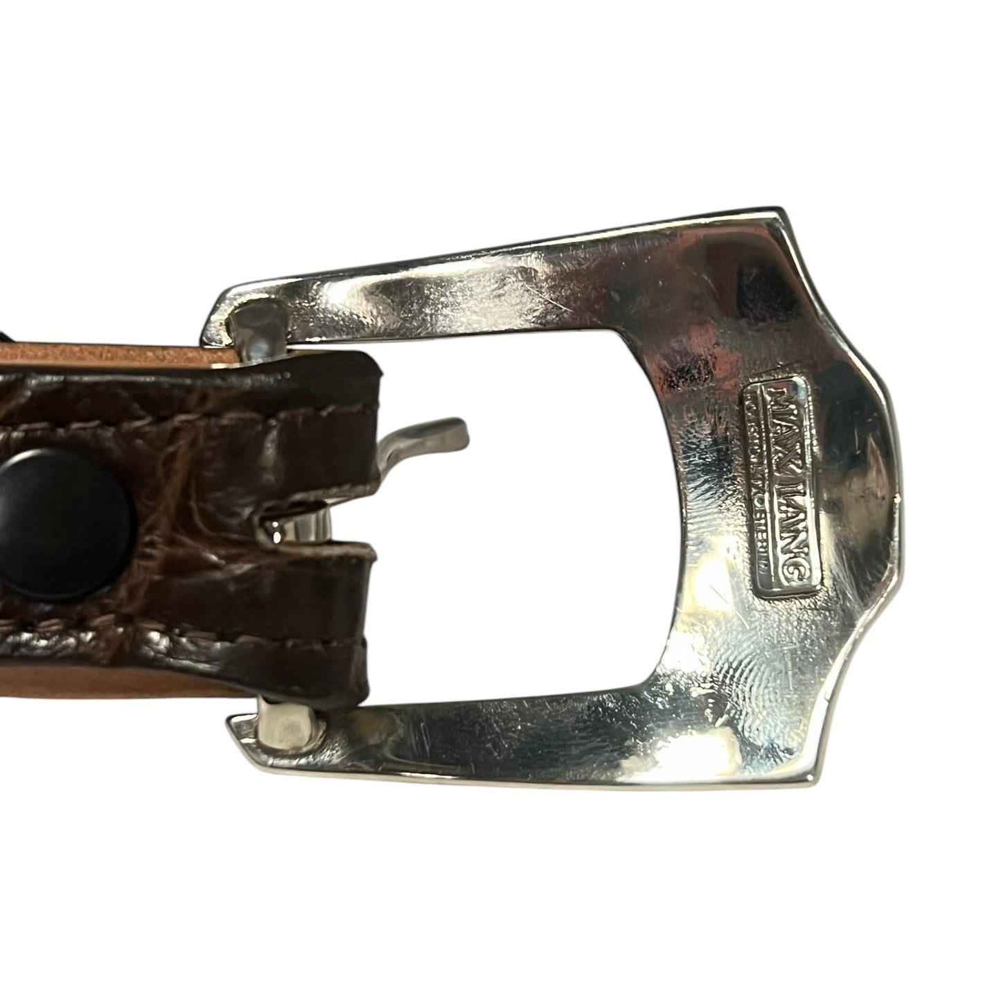 MAX LANG Alligator Belt + Sterling Silver Buckle