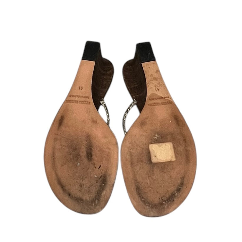 MANOLO BLAHNIK Snake + Cork Wedges | Size 40