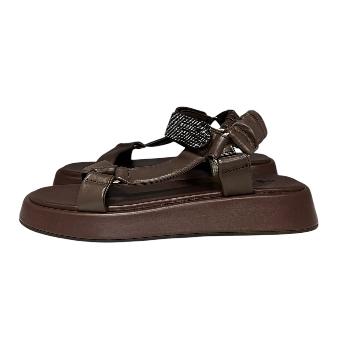 BRUNELLO CUCINELLI Monili Dad Sandals | Size 40