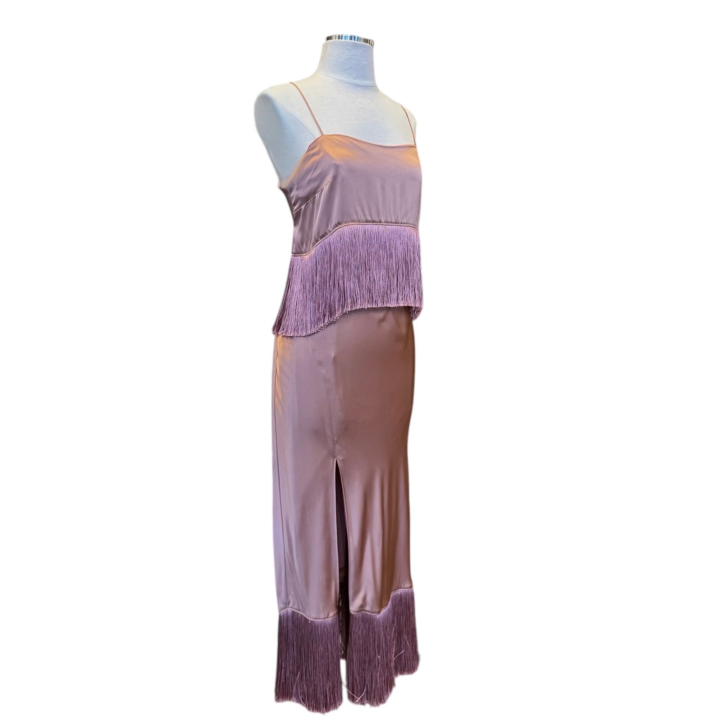 CINQ A SEPT Fringe Silk Dress | Size 6