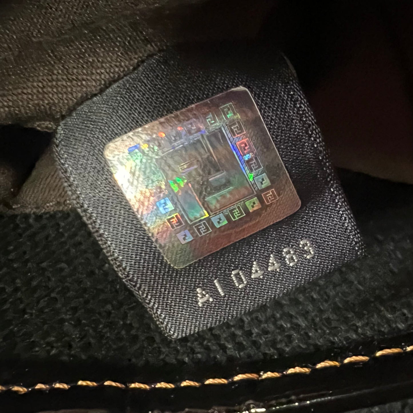 FENDI Toile & Patent Leather B Bag