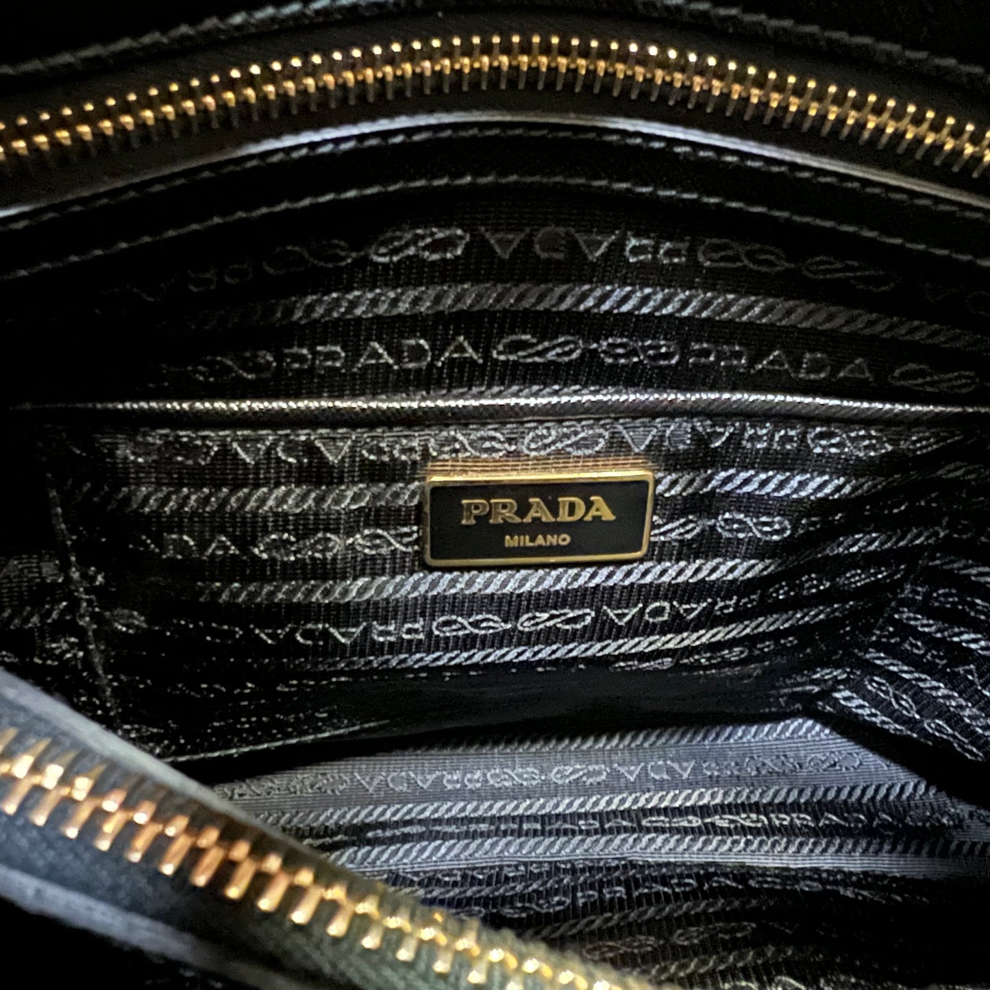 PRADA Medium Promendade Top Handle Shoulder Bag in Black
