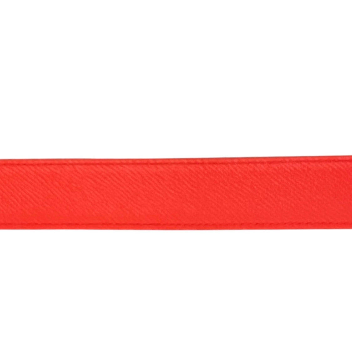 HERMES H Au Carre | 32mm 100cm Reversible Belt in Rouge Casaque & Rose Jaipur Belt in Epsom