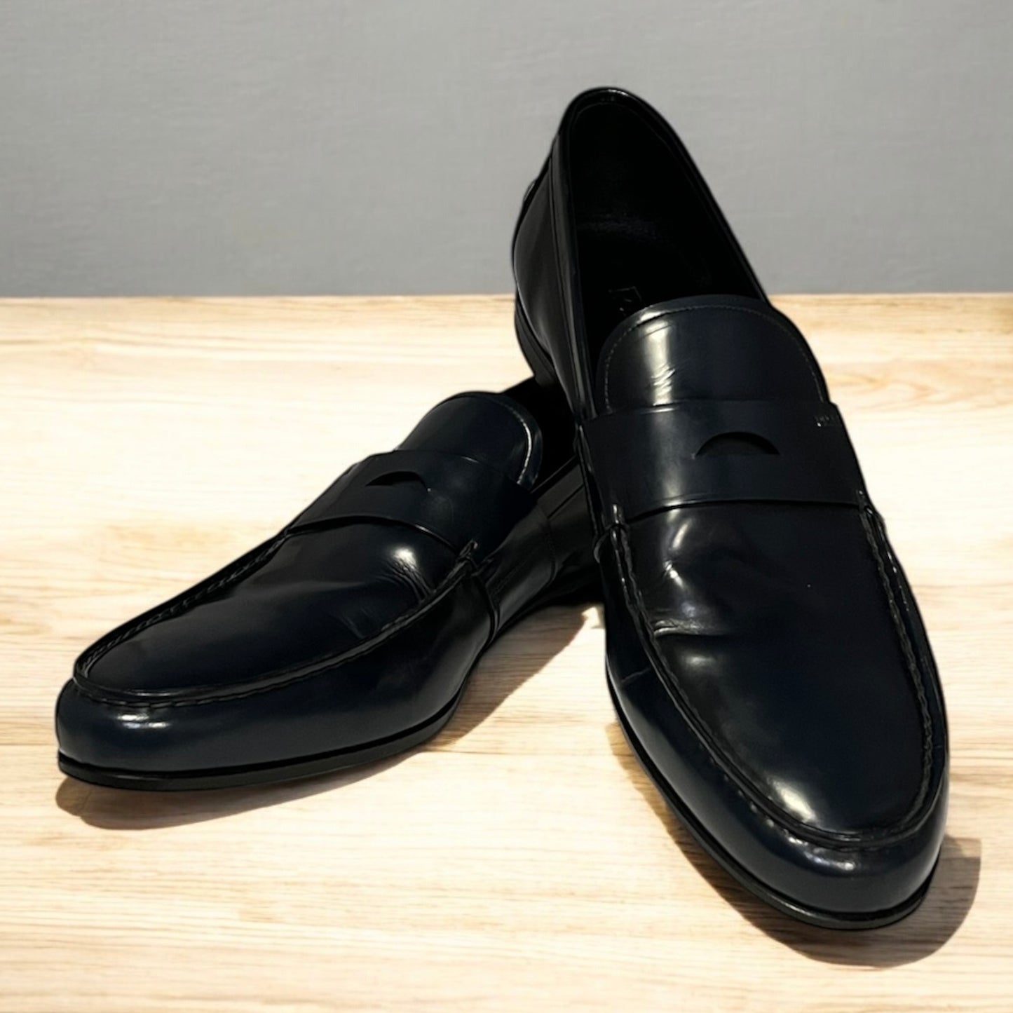 PRADA High Polish Loafers in Blue | 10
