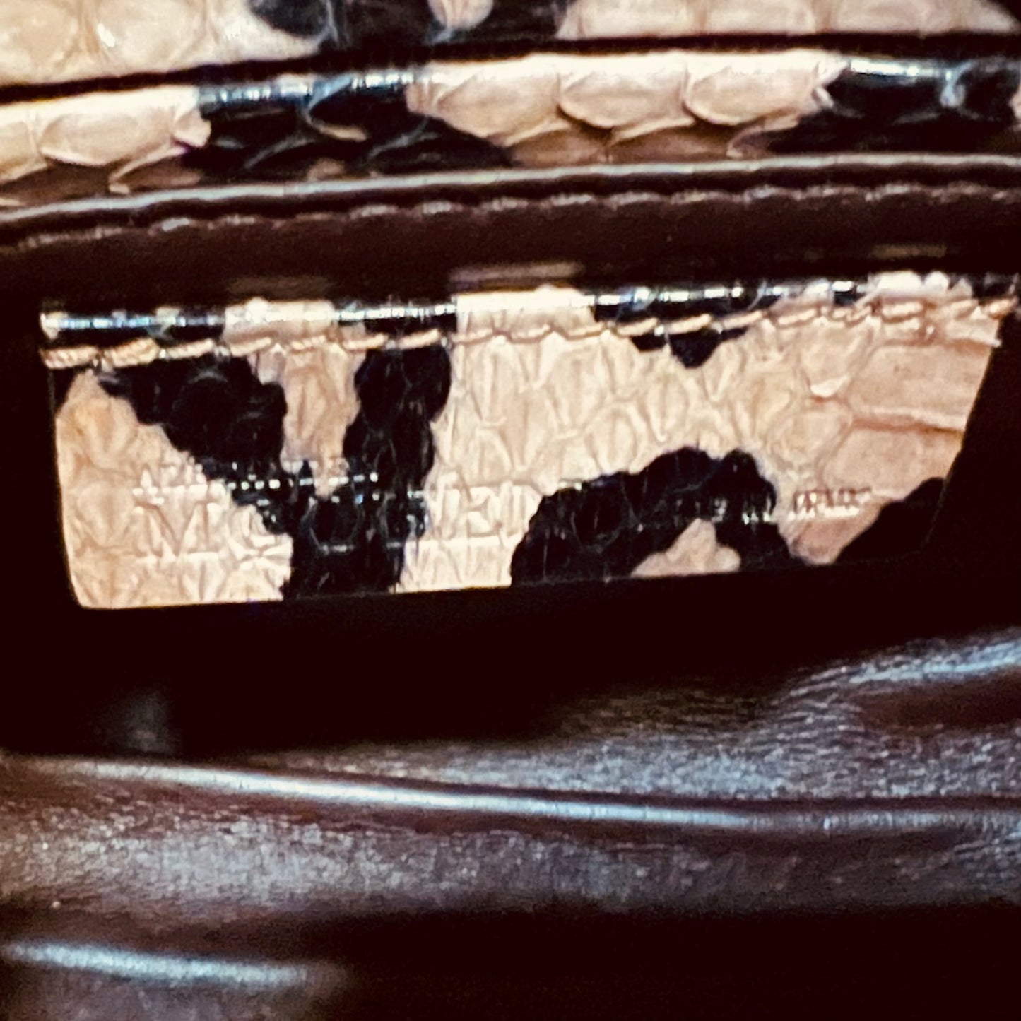 ALEXANDER MCQUEEN Python Mini Padlock Top Handle Crossbody