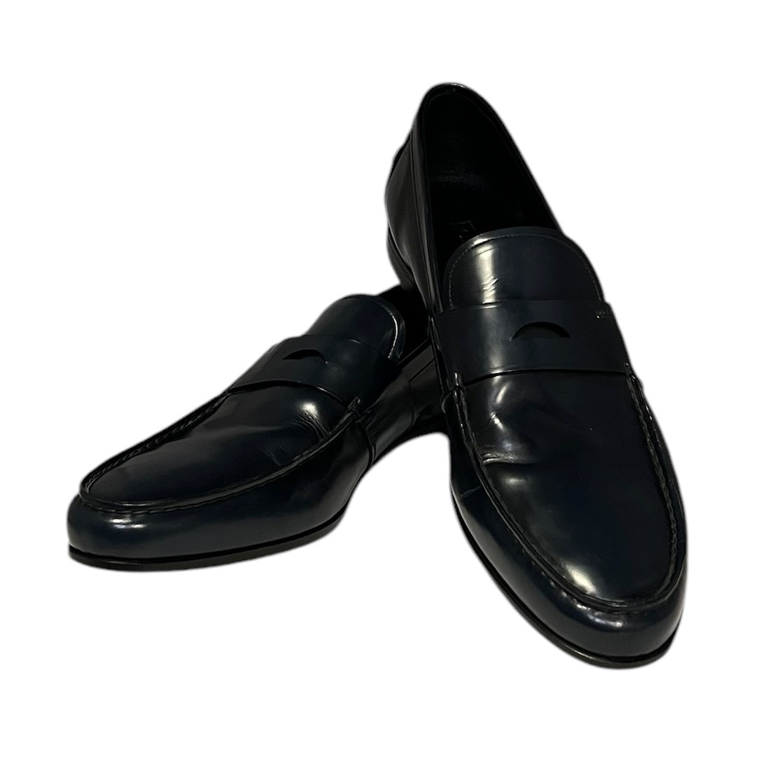 PRADA High Polish Loafers in Blue | 10